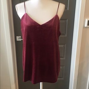 Burgundy Velvet Camisole